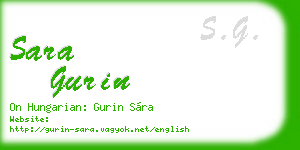 sara gurin business card