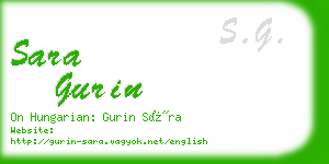 sara gurin business card